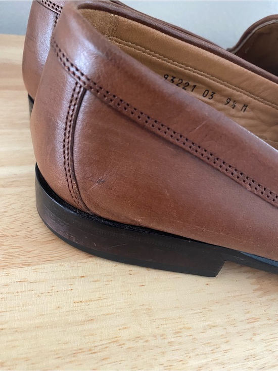 Men\'s Brown Leather Moc Toe Slip-On Loafers main image 6